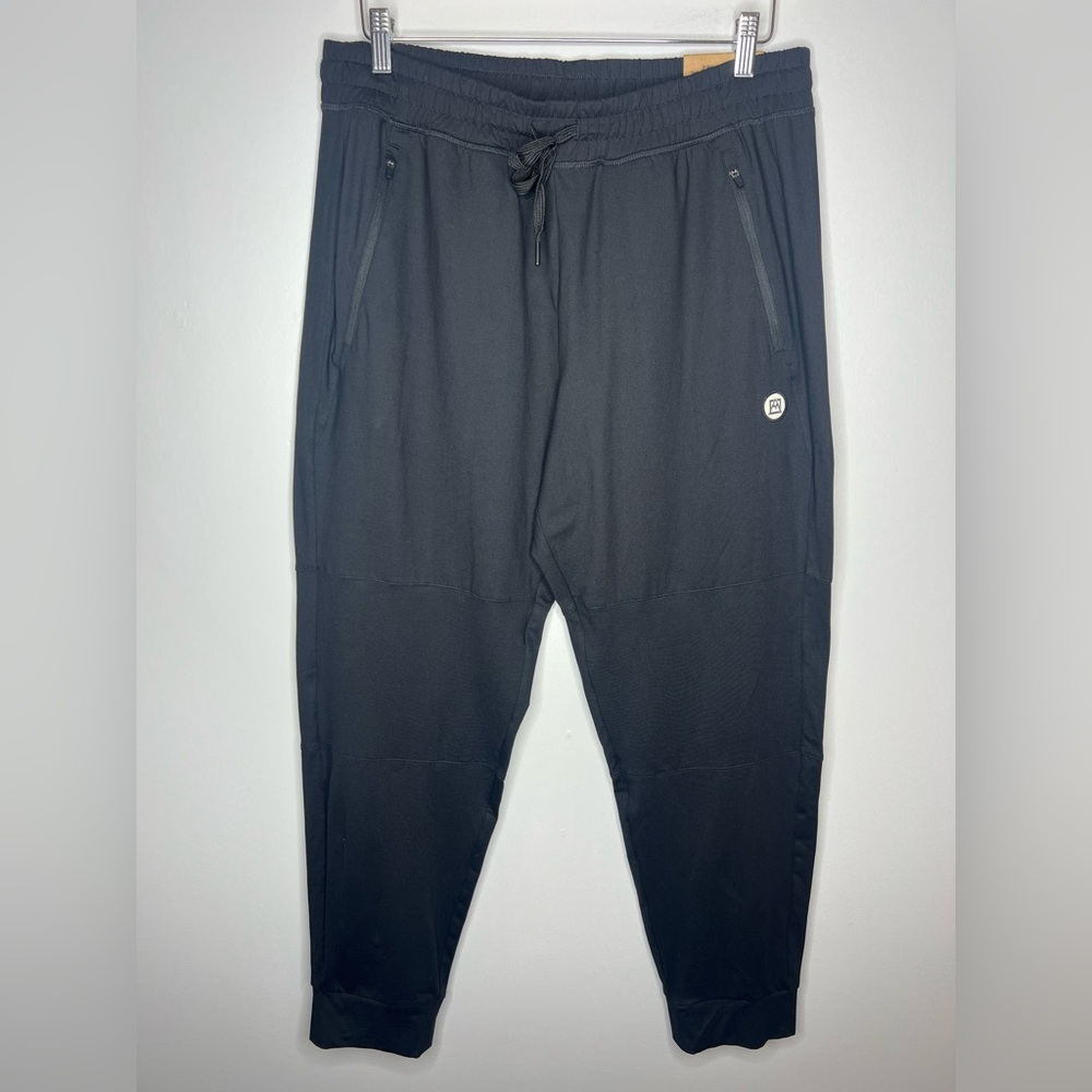 Avalanche Men’s Jogger Pants, Activewear, Pockets, Black Size L (Style CAM718R)
